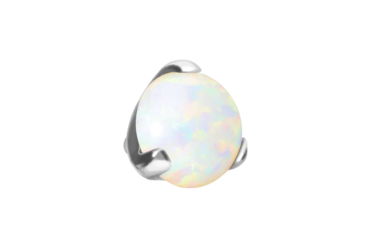 Titan Schraubaufsatz mit Außengewinde SYNTHETISCHER OPAL ++SALE++ von Piercingline